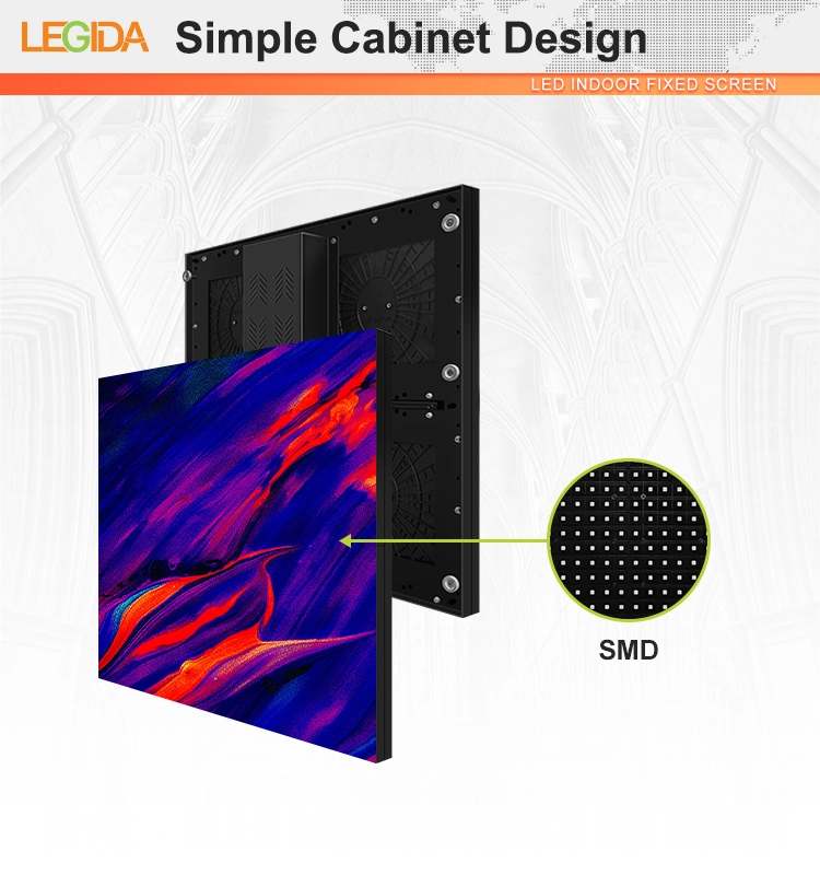Legida Tech Full Color Magnetic Installation Wall Mounted Front Maintenance Indoor Fixed LED Display H Series Advertising Panel Video Wall
