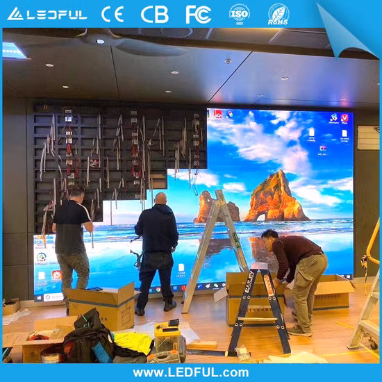 Écran d'affichage à LED polychrome fixe d'intérieur de P1.86 HD de moulage sous pression en aluminium pour la publicité