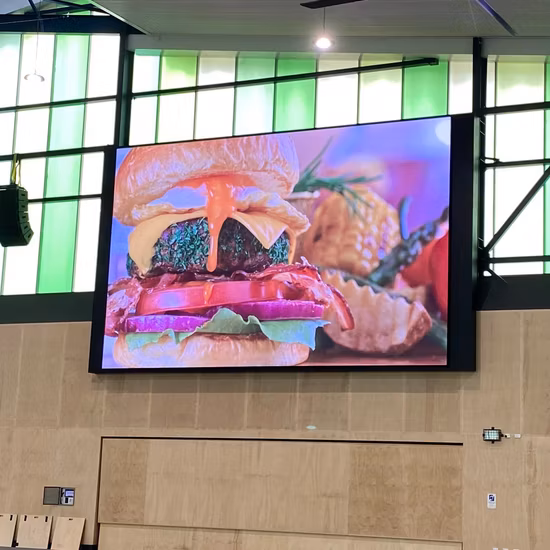 Affichage à LED visuel polychrome d'intérieur d'écran de mur du pas fin HD de SMD RVB